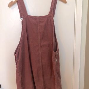 Plum corduroy overall jumper. So so cute. M